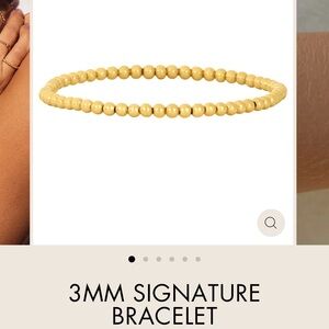 Karen Lazar 3mm size 7 gold beaded bracelet